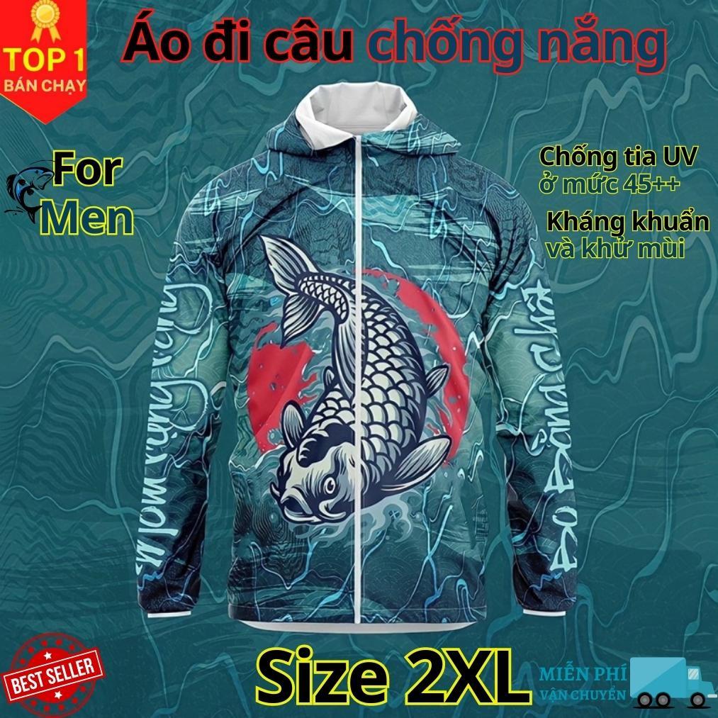 Áo câu cá thời trang chống nắng đủ size từ 50-85kg - Áo đi câu chất liệu chống tia UV cao cấp D Danido