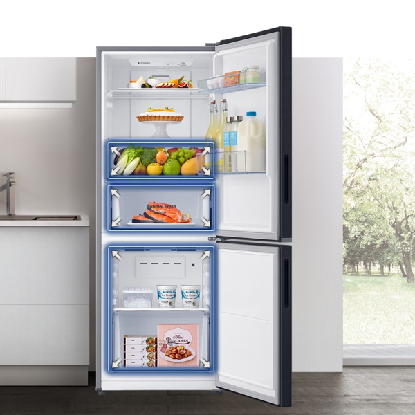 Tủ Lạnh Samsung Ngăn Đông Dưới với Optimal Fresh Zone 315L màu Bạc RB30N4010S8/SV - Hàng chính hãng