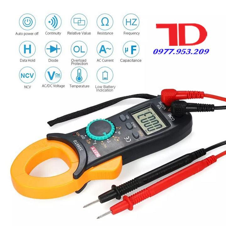 Đồng hồ kẹp dòng vạn năng 3266TD, Ampe kìm dòng NJTY 3266TD Đo Tụ, Tần Số, Nhiệt Độ