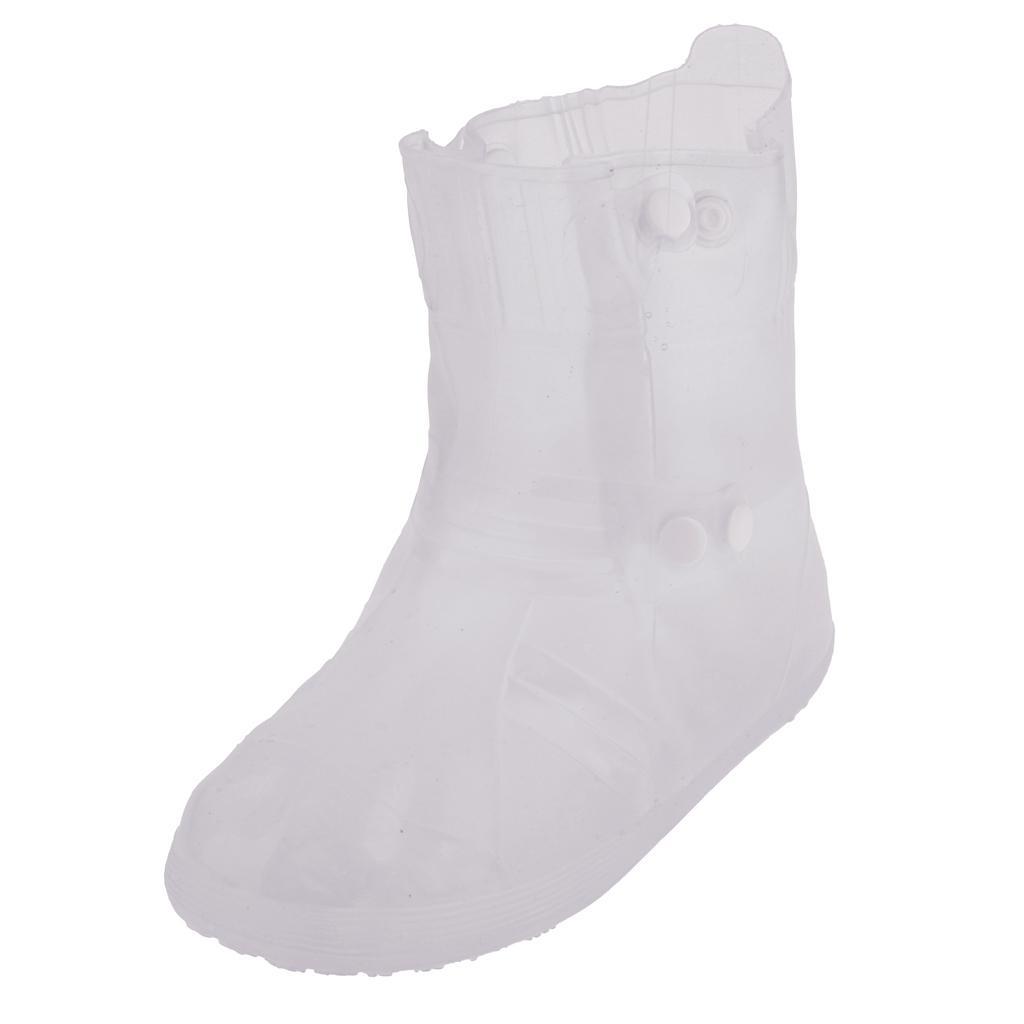 Waterproof Rain Snow Boots Shoes Covers Reusable Anti-Slip Foldable Thicken Sole Overshoes Galoshes, Women Men