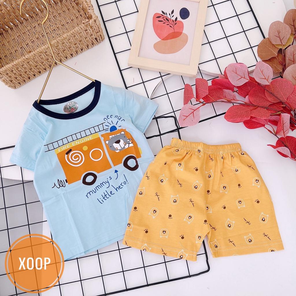 (Bảng Nhí 8-16kg) Bảng 4 bộ cộc tay cotton xuất hàn in hoạ tiết to cho bé (có chọn mẫu) Shop Phúc Yến