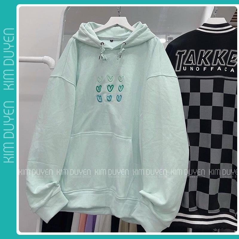 Áo Hoodie Trái Tim Áo Hoodie Nỉ Ngoại Dày Dặn Form Rộng Unisex