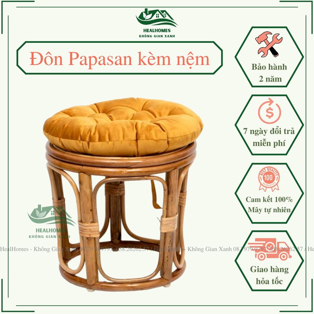 GHẾ ĐÔN PAPASAN KÈM NỆM VẢI BỐ CAO CẤP GHẾ LƯỜI, GHẾ BÀ BẦU, CHO TRẺ / HealHomes – Không Gian Xanh