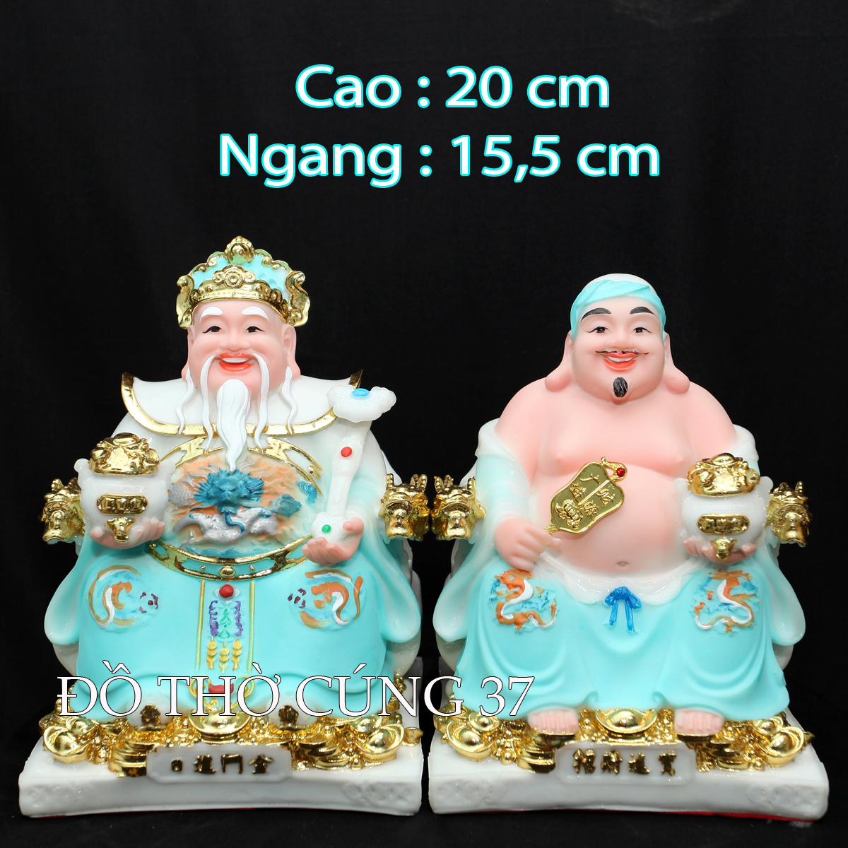 TƯỢNG THẦN TÀI  THỔ ĐỊA   - XANH LAM