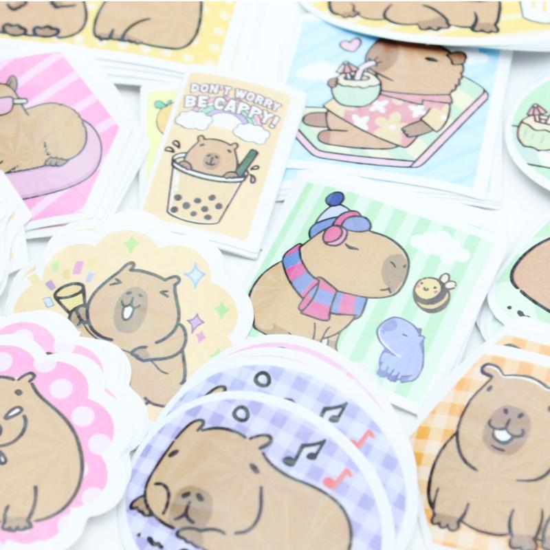 Hộp Sticker Trang Trí Capybara - WanLongDa BQ-51683 (Mẫu Màu Giao Ngẫu Nhiên)