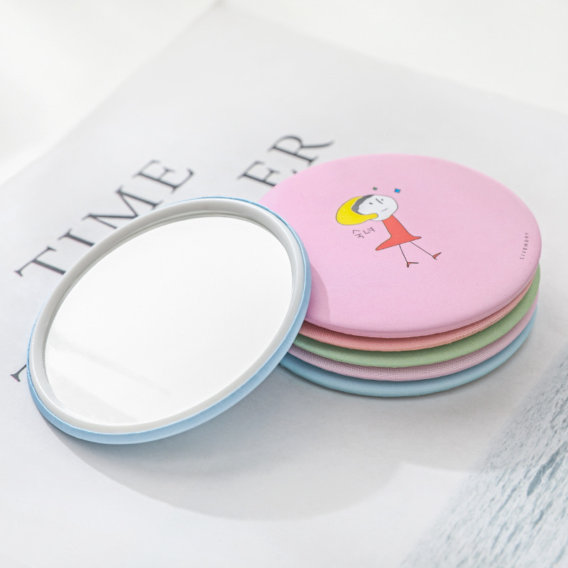 [HB Gift] Gương trang điểm mini Acosmetics, dạng nhũ soi được 2 mặt, thiết kế vỏ kim tuyến nước lấp lánh chất lượng cao