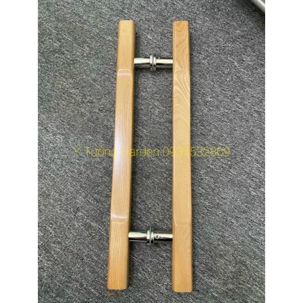 Tay nắm gỗ cửa nhôm bản lề sàn