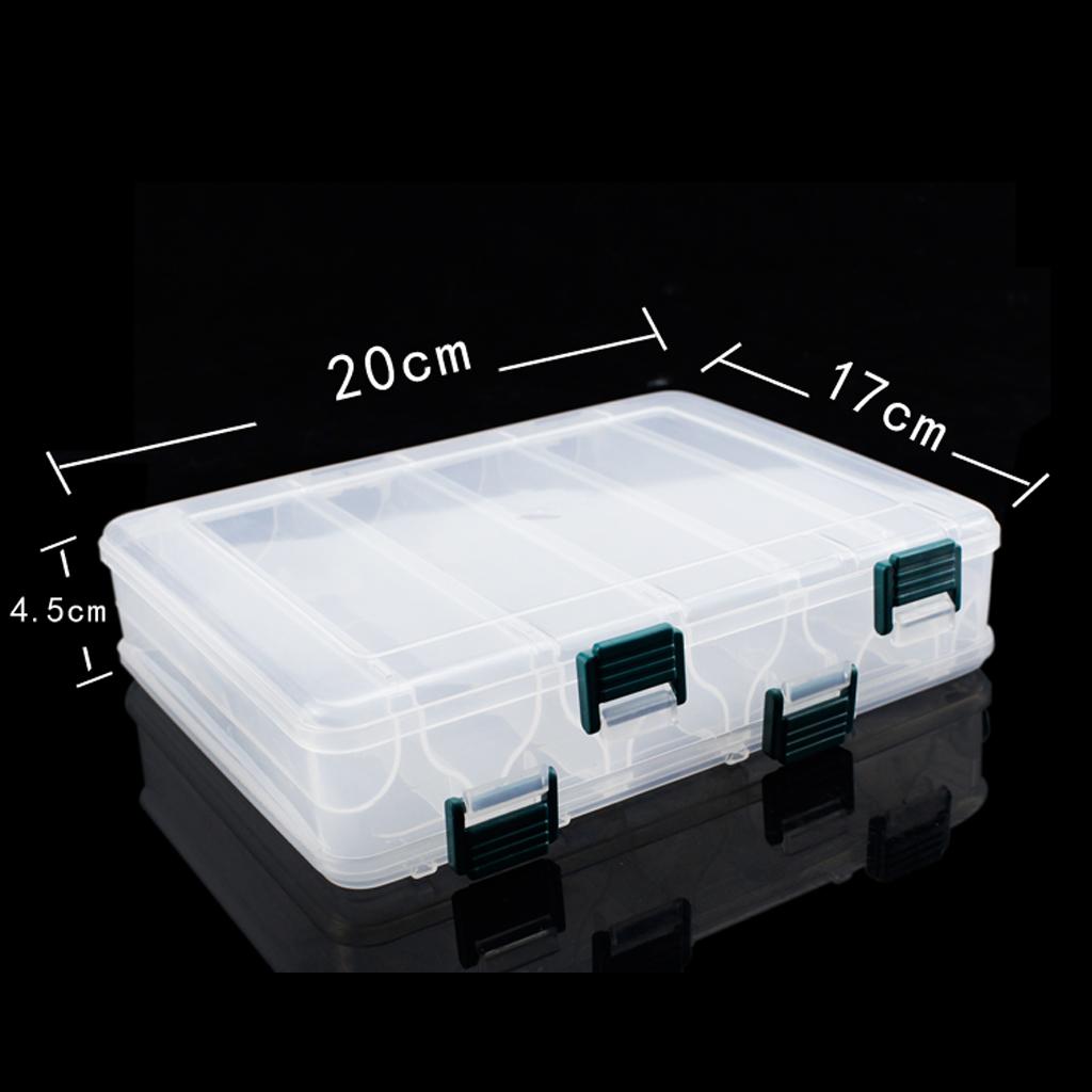 Fishing Tackle Box Double-sided Durable Fishing Tools Case with Dividers