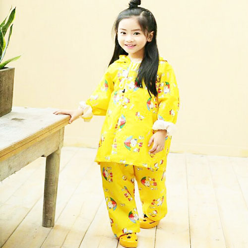 Bộ Áo Mưa Trẻ Em Vải Dù Hoạt Hình Cho Bé Từ 3-10 Tuổi, Áo Mưa Trẻ Em Chống Thấm Tuyệt Đối