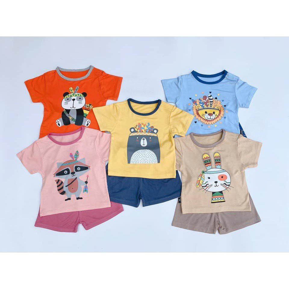 Bộ cộc tay thun lạnh hình thổ dân Qt03