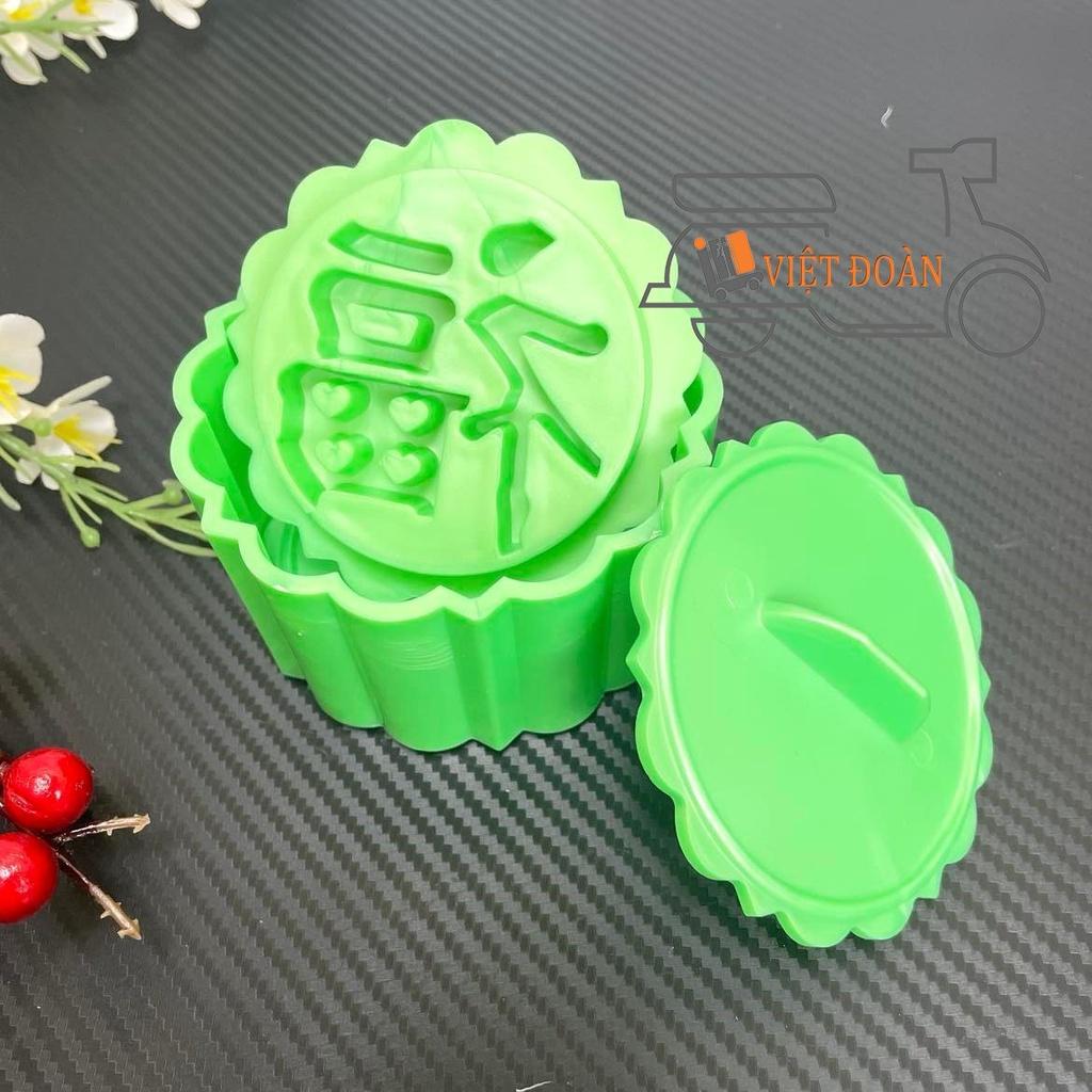 Khuôn Nhấn Xôi Hình TRÒN 9cm hoạ tiết Hoa Hồng, Sen, Phước, Lộc, Thọ, Hỷ - 3D SIÊU SẮC NÉT . Bí quyết làm bánh SIÊU ĐẸP