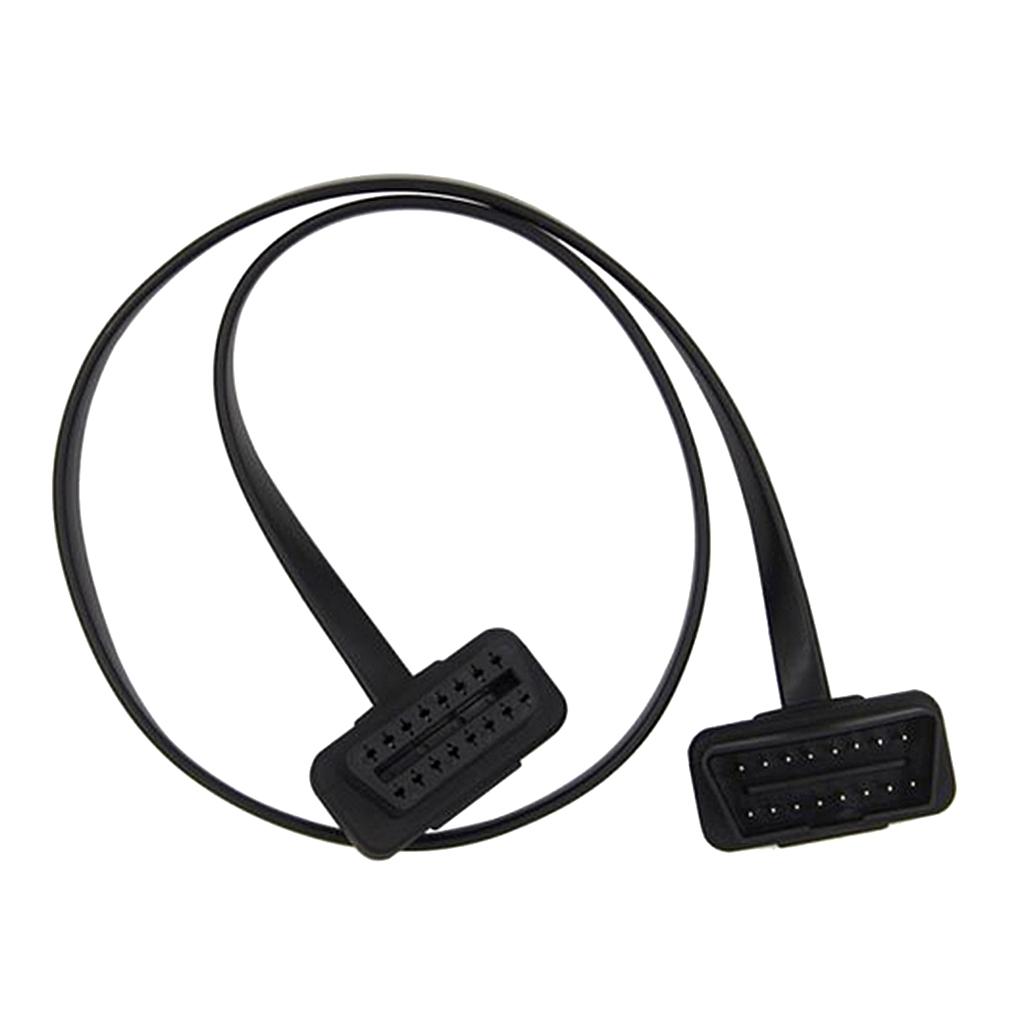 OBD2  16 Pin Male to Female Extension Diagnostic Extender Cable Flat