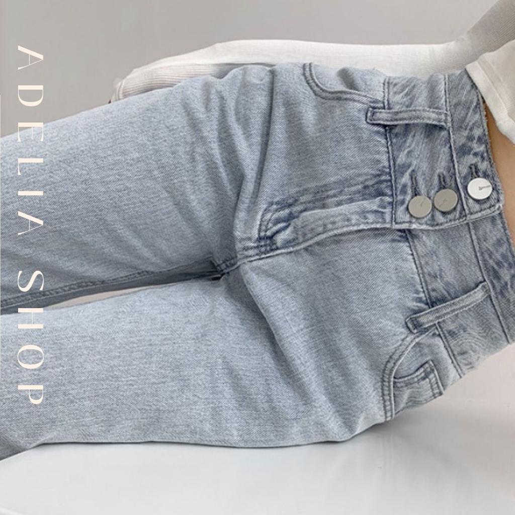 Quần Jeans Ống Rộng | Quần Denim Nữ Cạp Cao Dáng Suông Ống Rộng Trẻ Trung Sành Điệu Phong Cách Hàn Quốc