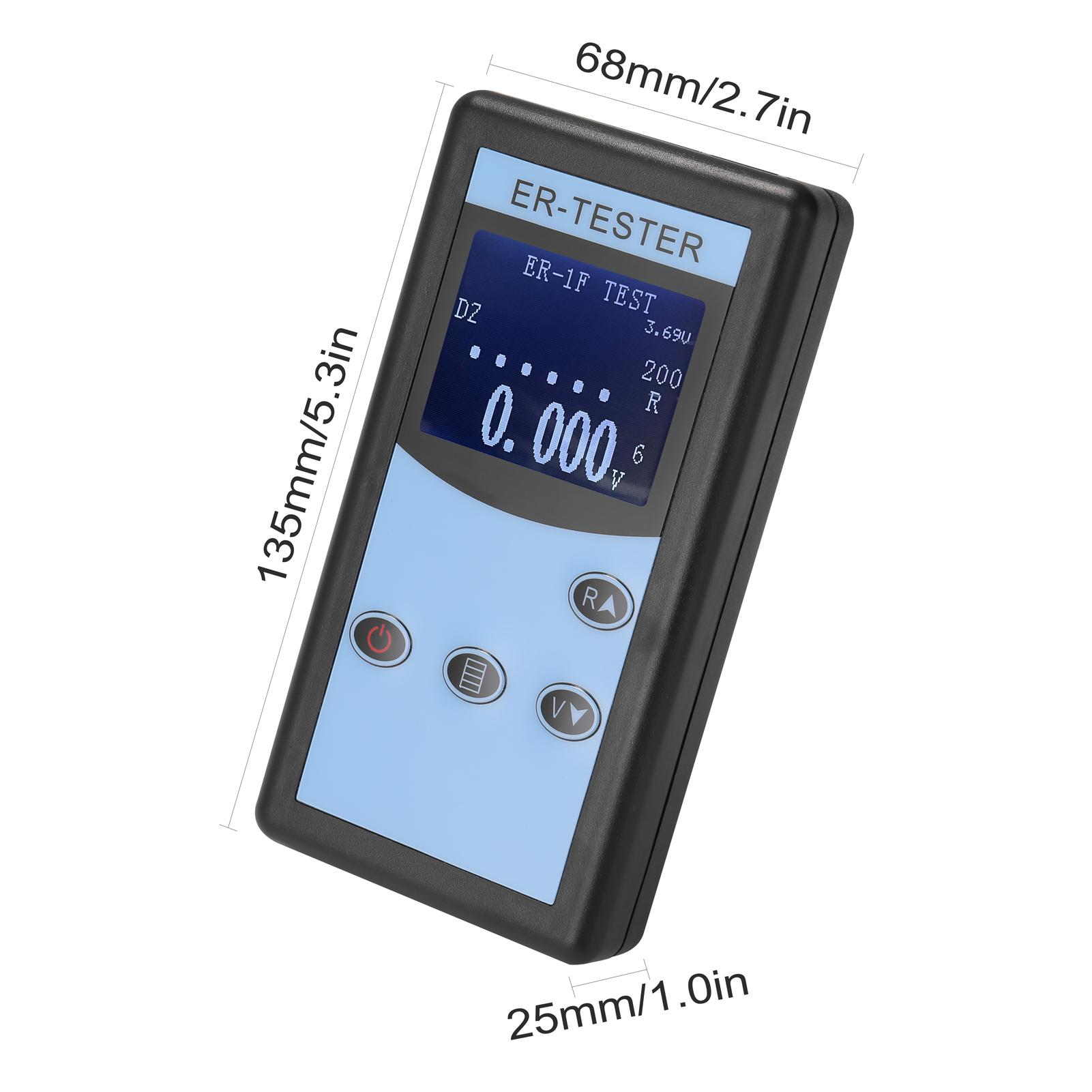 0.01mΩ~200Ω Battery Internal Resistance Tester Four-wire Battery Voltage Resistance Testing Tool Lithium Nickel Hydrogen Phosphate Lithium Button Battery Handheld Portable Battery Internal Resistance Tester with Backlight