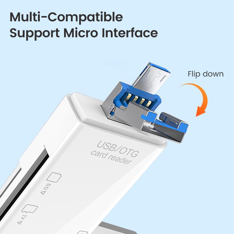 Elough OTG Micro SD Card Reader Flash Drive Smart Memory Card Reader Type C Cardreader USB C Adapter USB2.0 TF Card Adapter CF