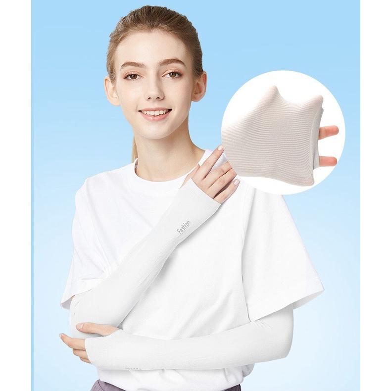 Găng tay chống nắng xỏ ngón chống tia UV HB04