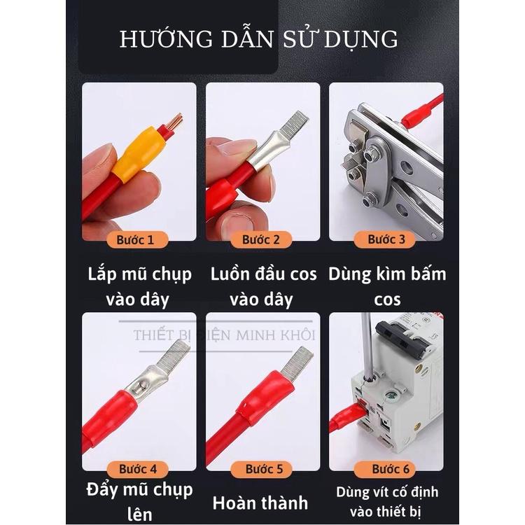 cos mỏ vịt dẹp túi 10c, đầu cos mỏ vịt dẹt trần bấm dây