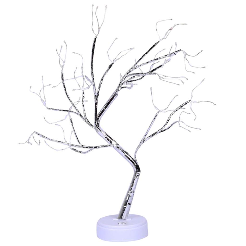 DIY Creative Copper Wire Tree LED Night Light Bedroom Home Decor  Warm White