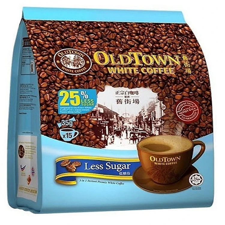 Cà Phê Trắng OldTown Ít Đường - OldTown 3 in 1 White Coffee Less Sugar