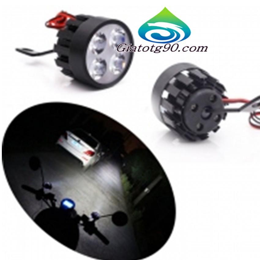 ️️ Đèn Led trợ sáng xe máy gắn chân gương Loại 6 Led 6401 Tặng 1 đèn led gắn van xe M 309.