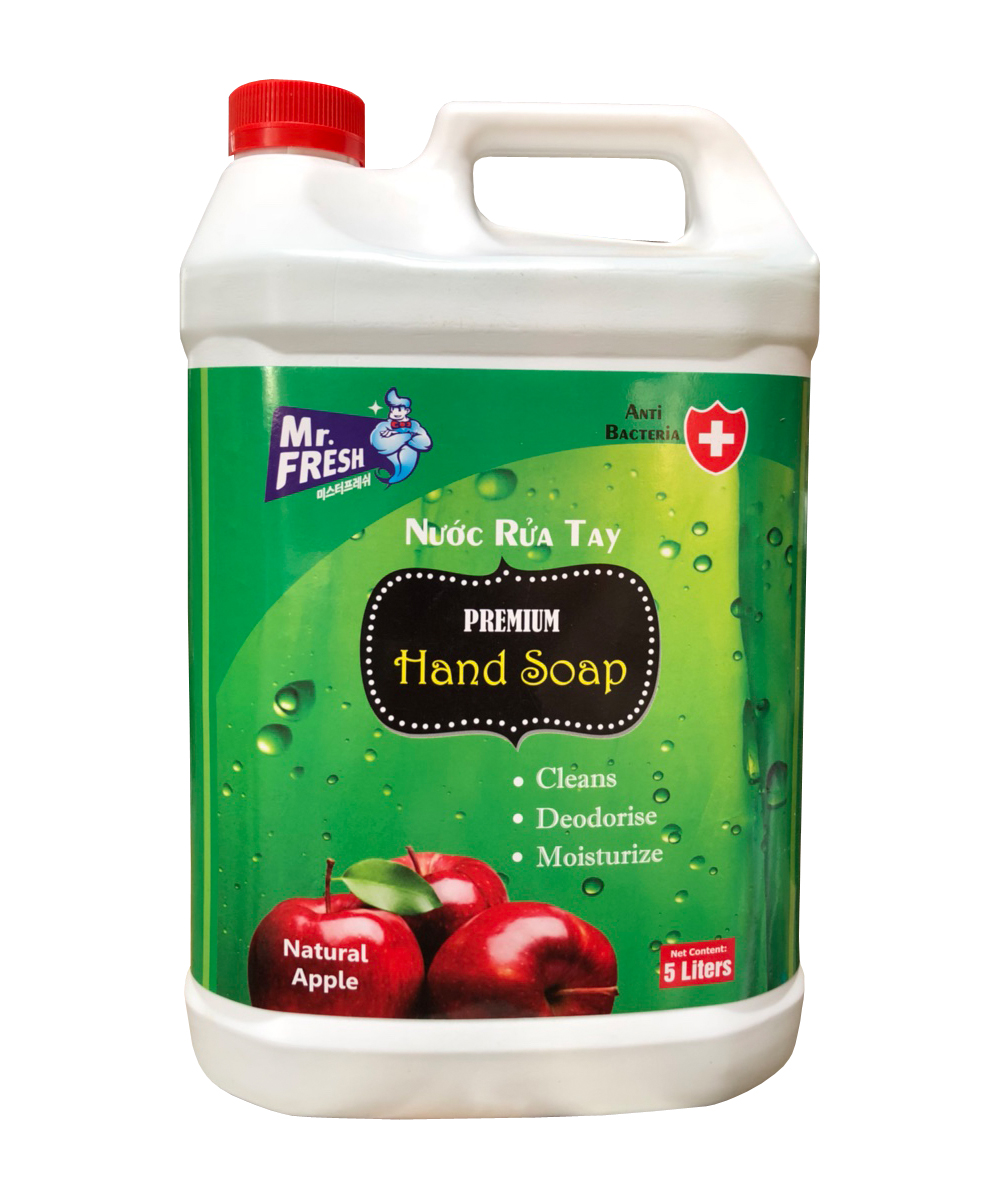 Combo 2 can Nước rửa tay khử mùi Mr.Fresh 5L Hương Quế & Hương Táo