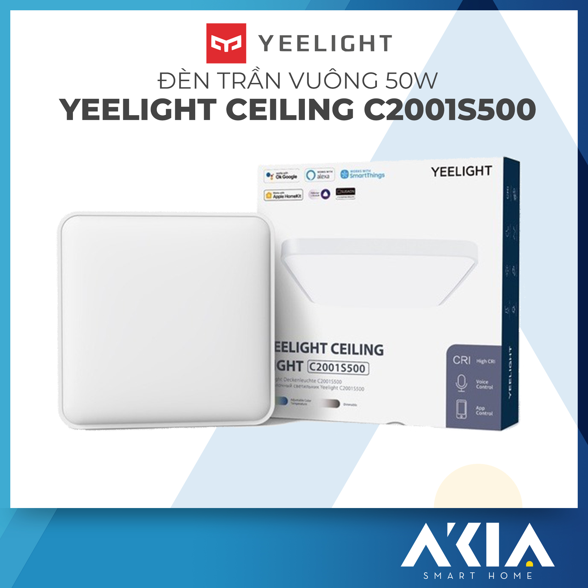 Đèn Led Ốp Trần Thông Minh Xiaomi Yeelight C2001S500 - 50W - Bản quốc tế nâng cấp - Hỗ trợ Apple Homekit
