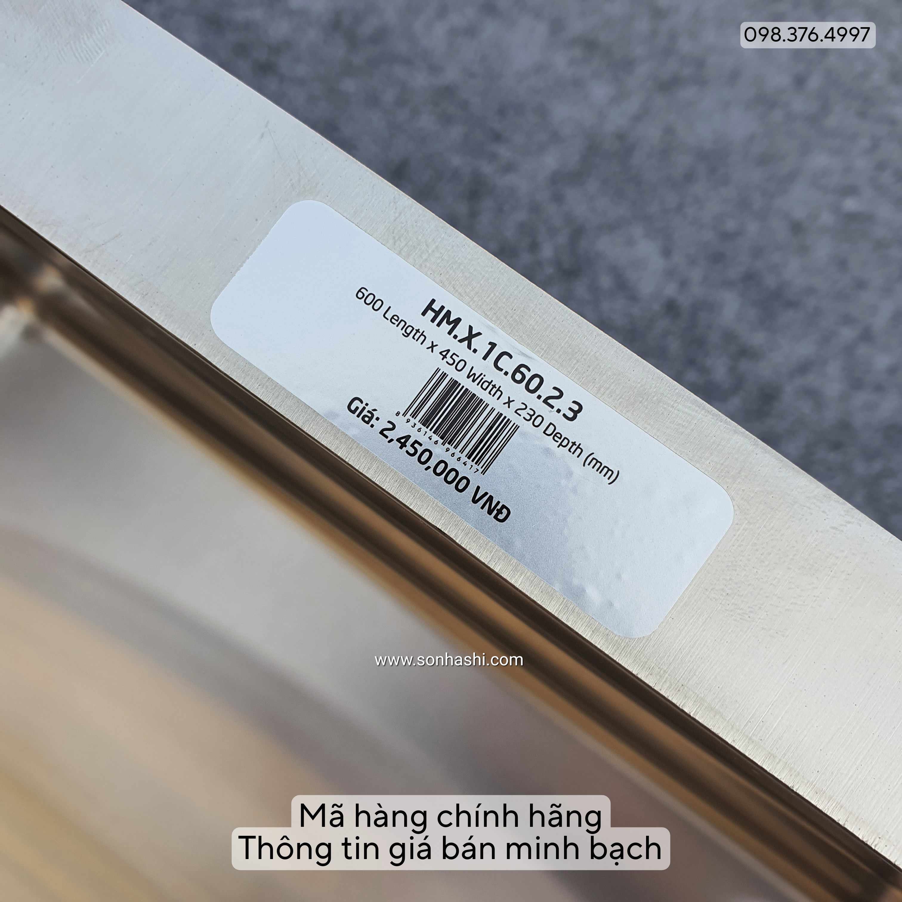 Chậu rửa bát 1 hố Sơn Hà HM.X.1C.60.2.3