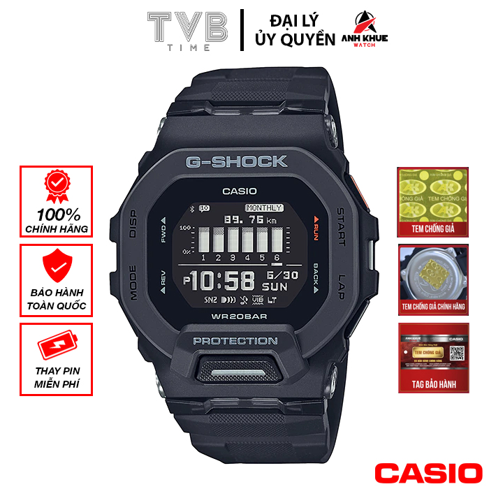 Đồng hồ nam dây nhựa Casio G-Shock chính hãng GBD-200-1DR