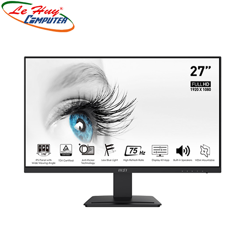 Màn hình LCD MSI PRO MP273 27inch FullHD 75Hz 5ms IPS Loa HDMI &amp; DISPLAY - Hàng Chính Hãng