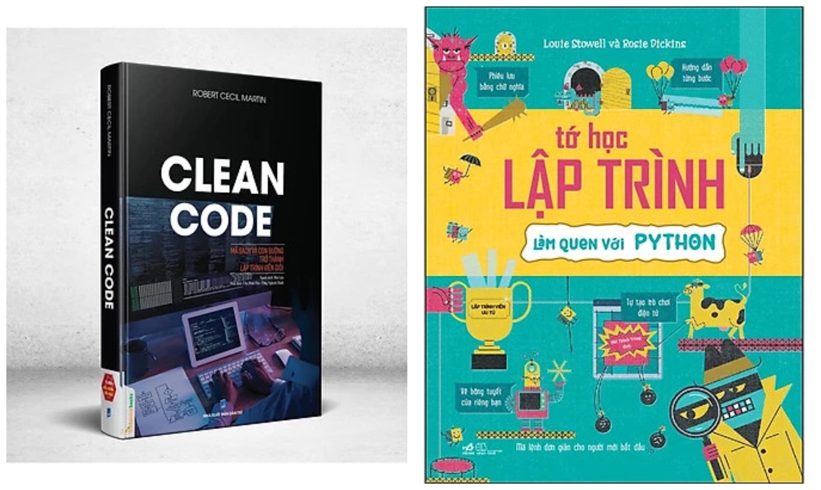 Hình ảnh Combo 2Q: Tớ Học Lập Trình - Làm Quen Với Python + Clean code – Mã sạch và con đường trở thành lập trình viên giỏi