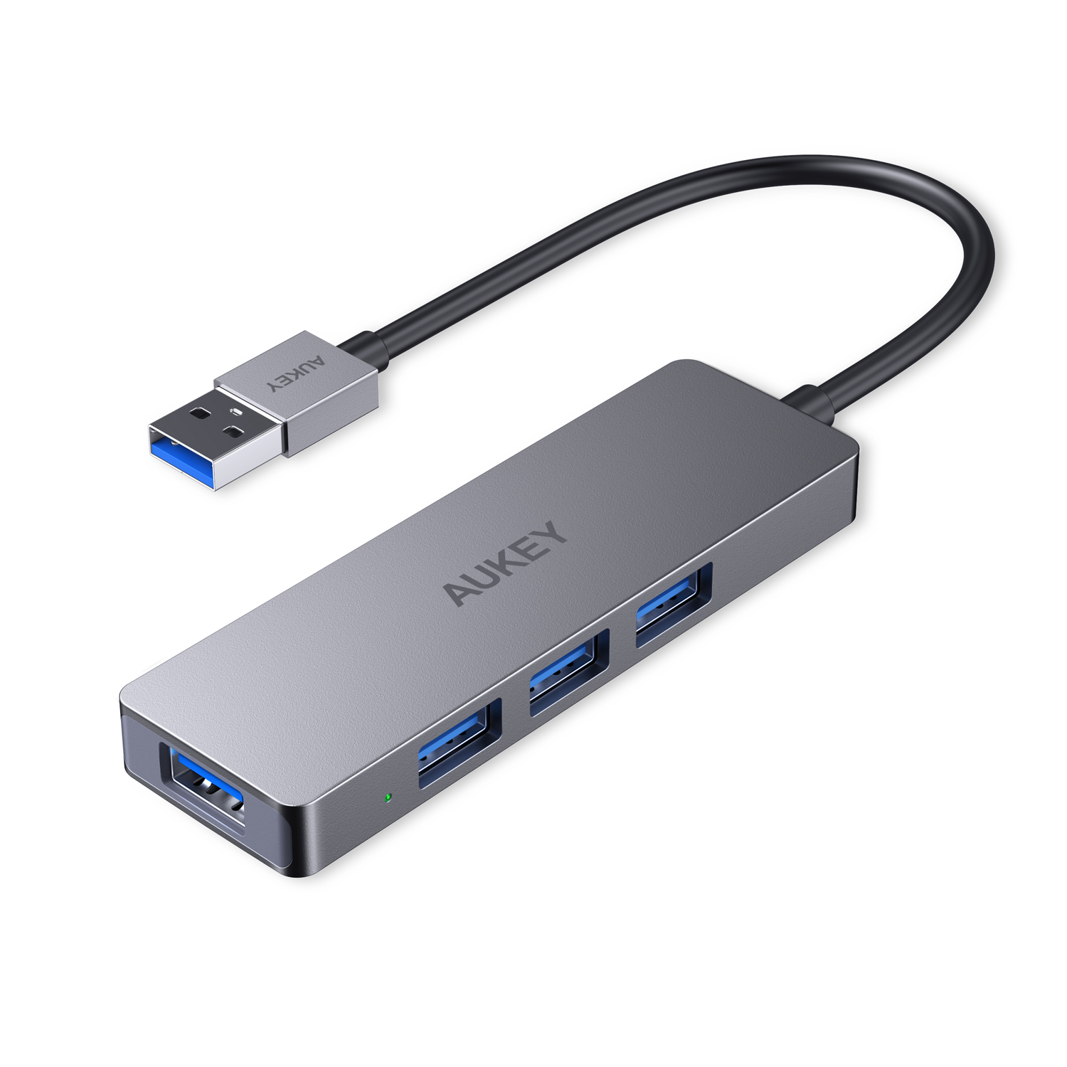 Hub Chia Cổng 4 Cổng USB 3.0 AUKEY CB-H36 Hỗ Trợ Truyền Dữ Liệu Tới 5Gbps - Hàng Chính Hãng