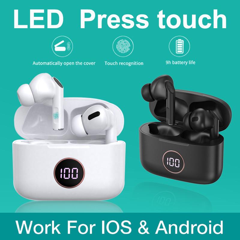 Cho Airpoddings Pro 3 Tai Nghe Không Dây Bluetooth Tai Nghe TWS Điều Khiển Cảm Ứng Thể Thao Tai Nghe 300MAh Sạc Hộp Cho Apple Android