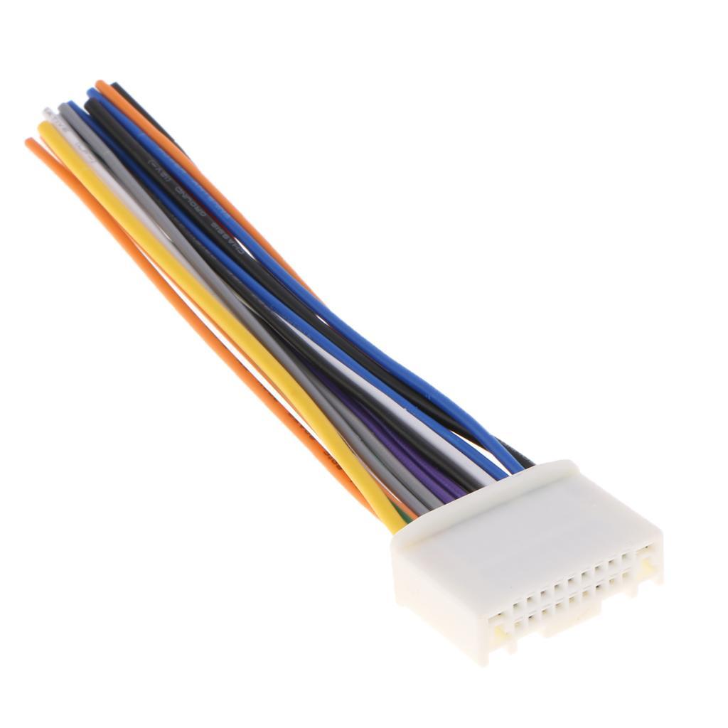 Dual Car Audio Wiring Harness Stereo 12 pin Wire Connector for