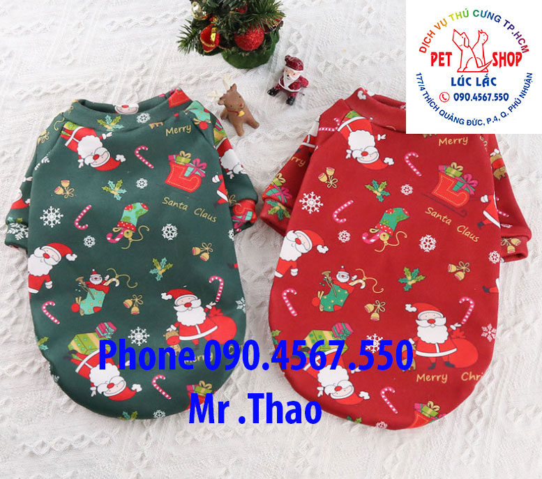 Hình ảnh [Noel] Quần Áo Giáng Sinh Chó Mèo - Áo Quần Noel cho Thú Cưng có Size 4XL cho Thú Cưng Lớn