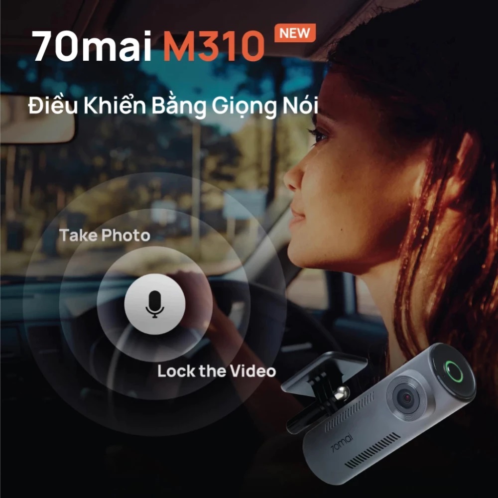 Camera hành trình Sothing 70Mai M310 Quốc tế chính hãng, ghi hình 2K QHD sắc nét, giám sát đỗ xe 24H, điều khiển bằng giọng nói- Hàng chính hãng