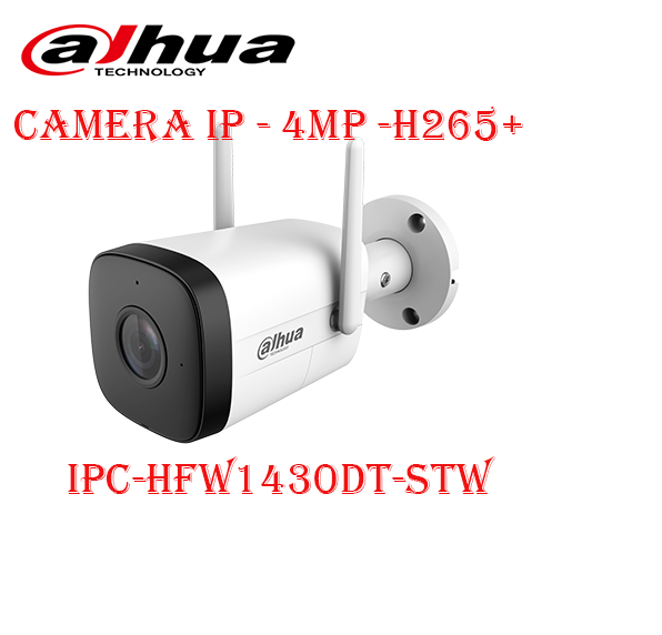 Camera IP Wifi DAHUA DH-IPC-HFW1430DT-STW 4MP, Đàm thoại 2 chiều, hỗ trợ thẻ nhớ 256Gb - hàng chính hãng