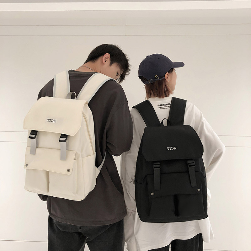 Balo ulzzang unisex Hàn Quốc, Balo đi học nam nữ thời trang kiểu dáng basic