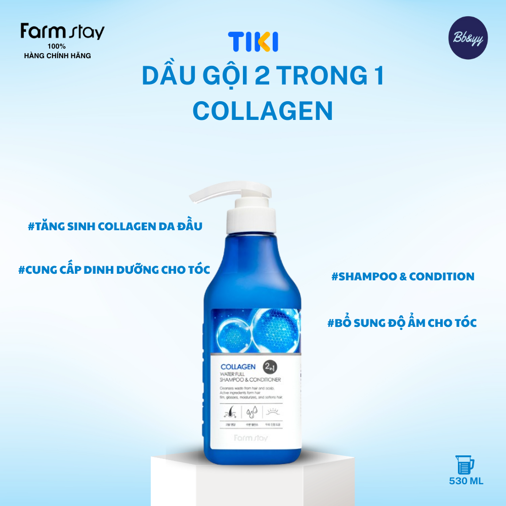 Dầu Gội 2 Trong 1 Collgane _ Collagen Water Full Shampoo &amp; Conditioner