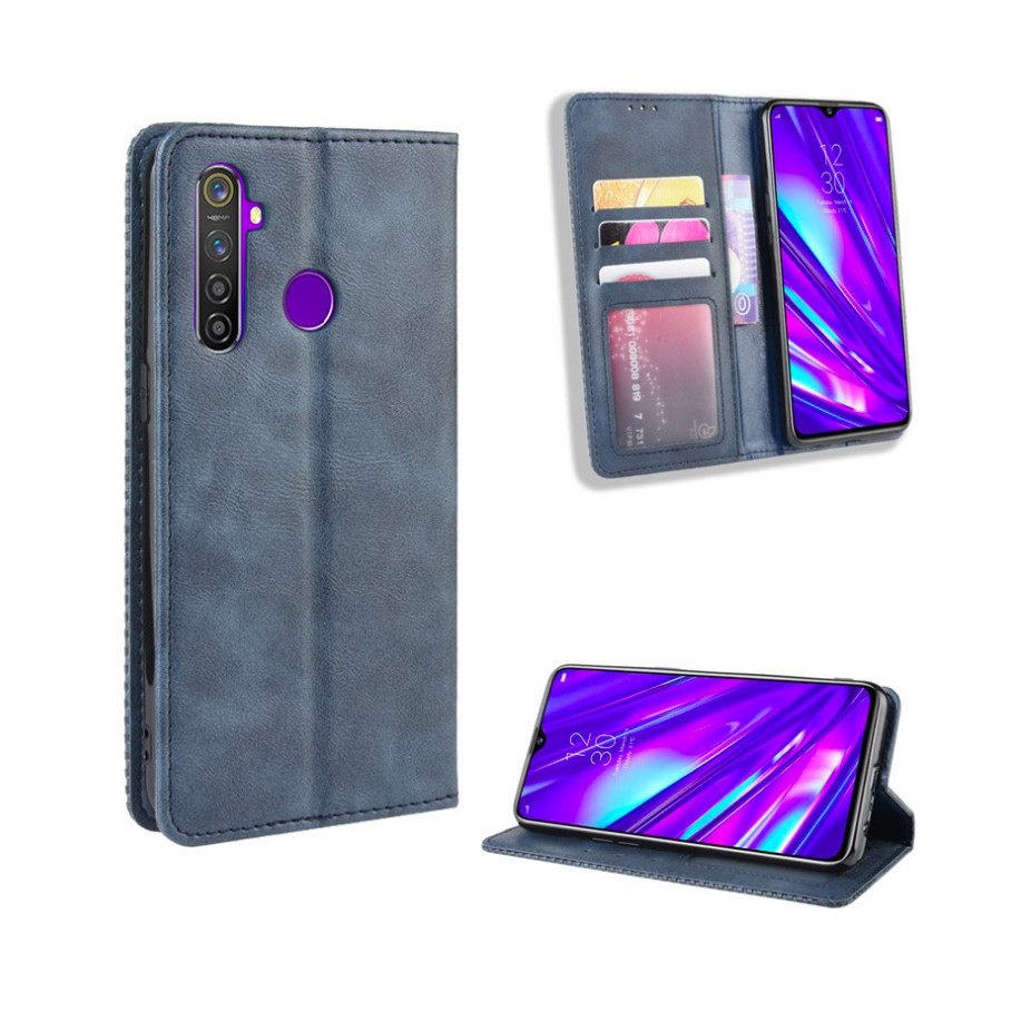 Bao da Realme 5 Flip Wallet Leather dạng ví đa năng siêu bền siêu êm
