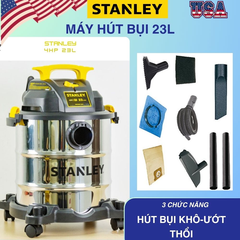 Máy Hút Bụi Công Nghiệp Hút Khô Và Ướt USA Stanley SL19116 - Hàng Chính Hãng