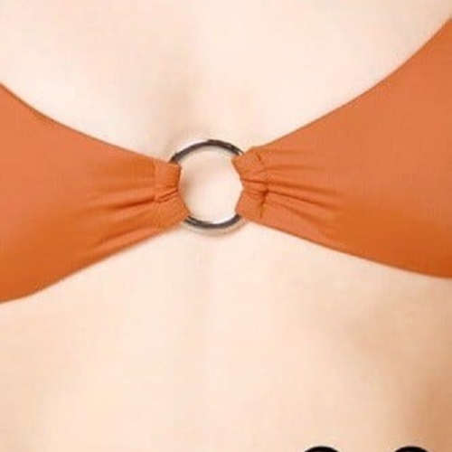 P2P BIKINI - Bikini hai mảnh áo mút, quần tam giác basic cột dây phối khoen cam đất - BTK370M_TG21