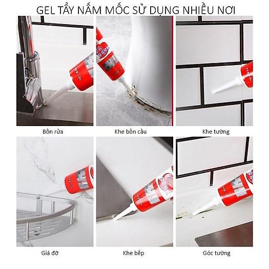 CHAI GEL LÀM SẠCH NẤM MỐC , TẨY TRẮNG ĐA NĂNG 120G KHÔNG ĐỘC HẠI