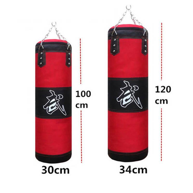 Punch Sand Bag Bag Bag Boxing Túi đấm nặng với Chuỗi kim loại Hook Carabiner Huấn luyện tập thể dục Hook Kick Fight Karate Taekwondo Color: Blue120cm