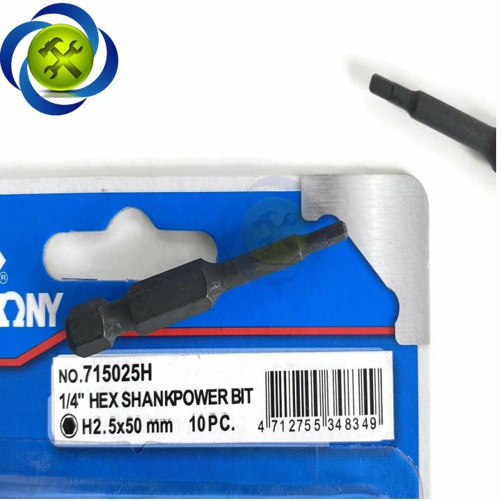 Mũi lục giác 2.5mm Kingtony 715025H kích thước 2.5 X 50mm