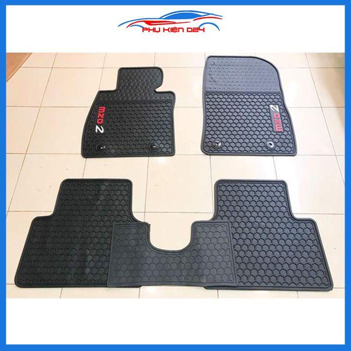 Lót sàn ô tô cao su Mazda 2 2015-2016-2017-2018-2019-2020-2021-2022 không mùi chống trơn trượt