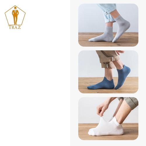 Tất Vớ cổ cao nữ nam TRAZ trơn chất vải mềm dày thoáng khỉ Unisex phong cách Hàn Quốc