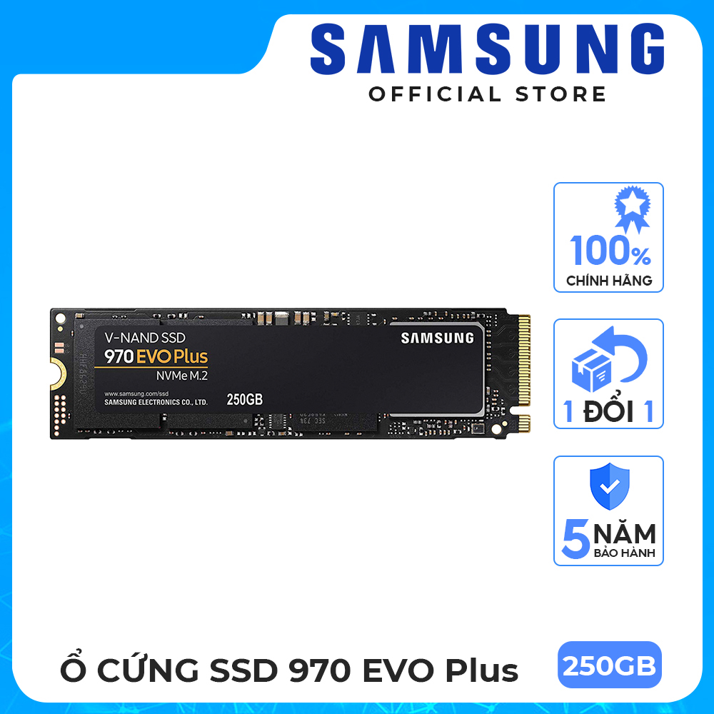 Ổ cứng gắn trong SSD Samsung 970 Evo Plus PCIe Gen3 x4 NVMe M2 2280 - Hàng Chính Hãng