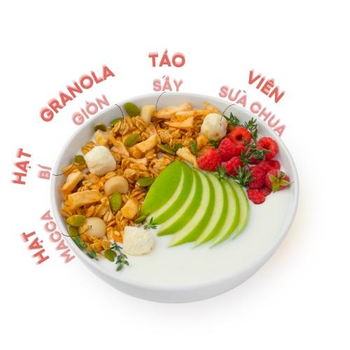 Ngũ Cốc Ăn Kiêng Granola Vị Táo Mix Hạt Macca 300g Befresco