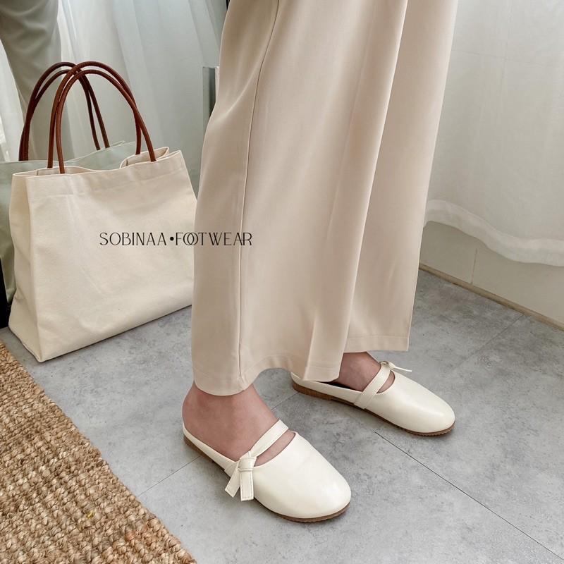 DÉP SỤC NỮ SOBINAA BASICS - GIÀY SỤC ĐẾ BỆT THỜI TRANG - DÉP LÊ NỮ BÍT MŨI NƠ MẢNH MÃ KV11
