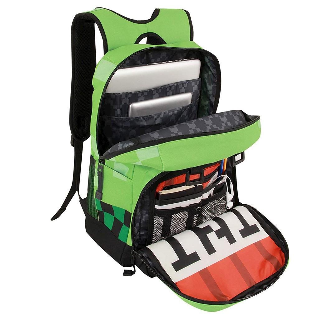 Balo Minecraft creeper backpack chính hãng